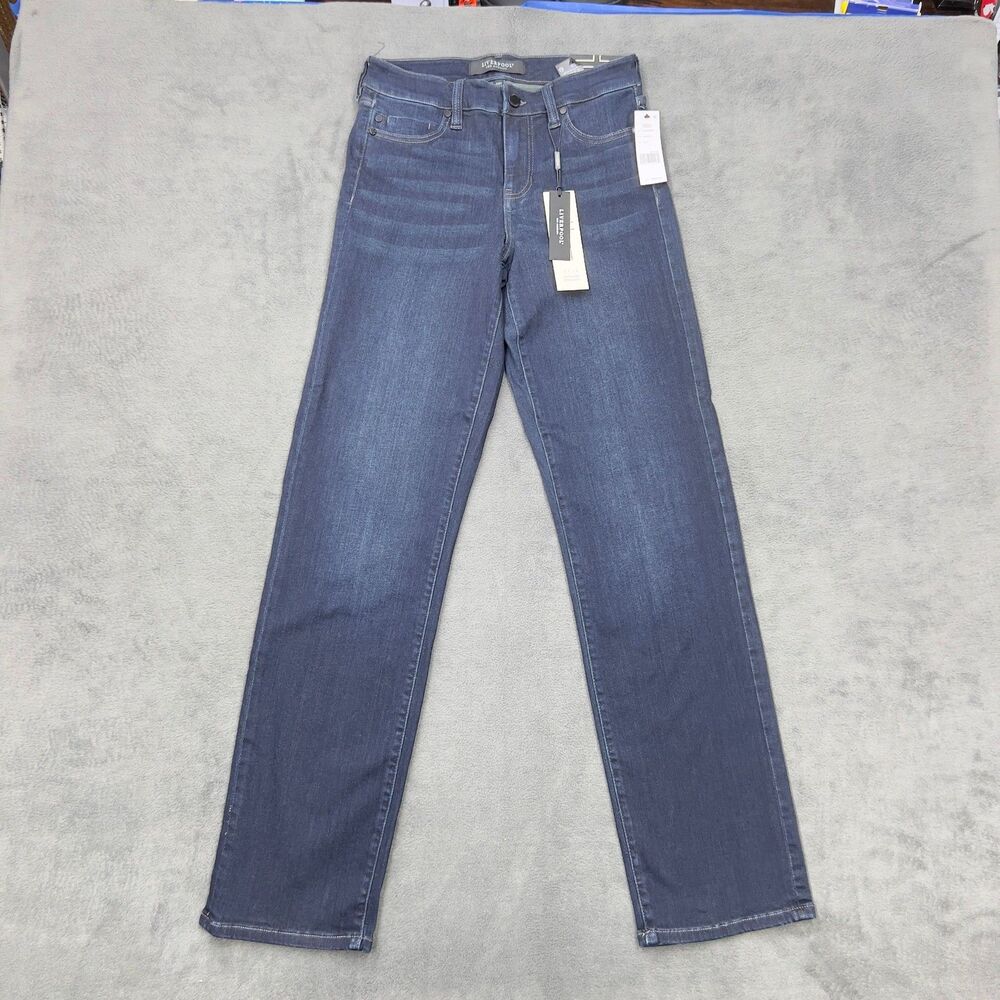 Liverpool Los Angeles Womens Kennedy Straight Leg Jeans Size 4 27 Dark Wash Blue